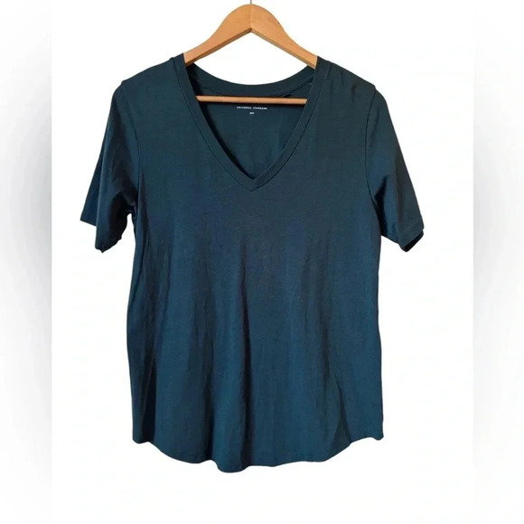 Universal Standard Tops - Universal Standard V Rex Deep Sea Tee Size 2XS Size 6-8 Short Sleeve